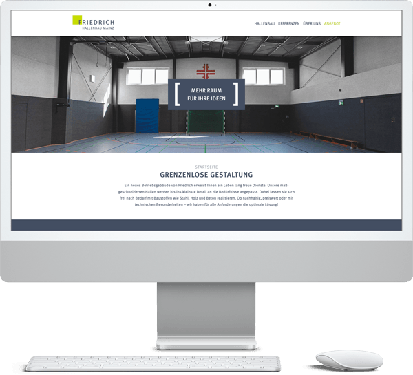 Computer mit Website-Referenz von Fachwerk Media