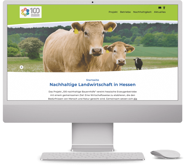 Computer mit Website-Referenz von Fachwerk Media