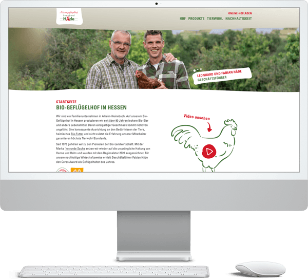 Computer mit Website-Referenz von Fachwerk Media