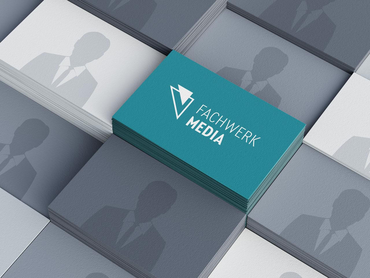 Visitenkarte mit Fachwerk Media-Logo