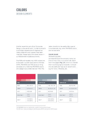 Red Canvas Styleguide: Farben
