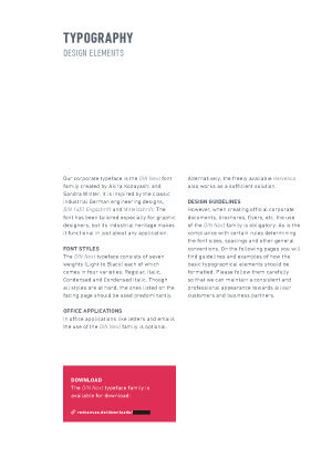 Red Canvas Styleguide: Typografie