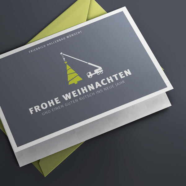 Grußkarte für Friedrich Hallenbau