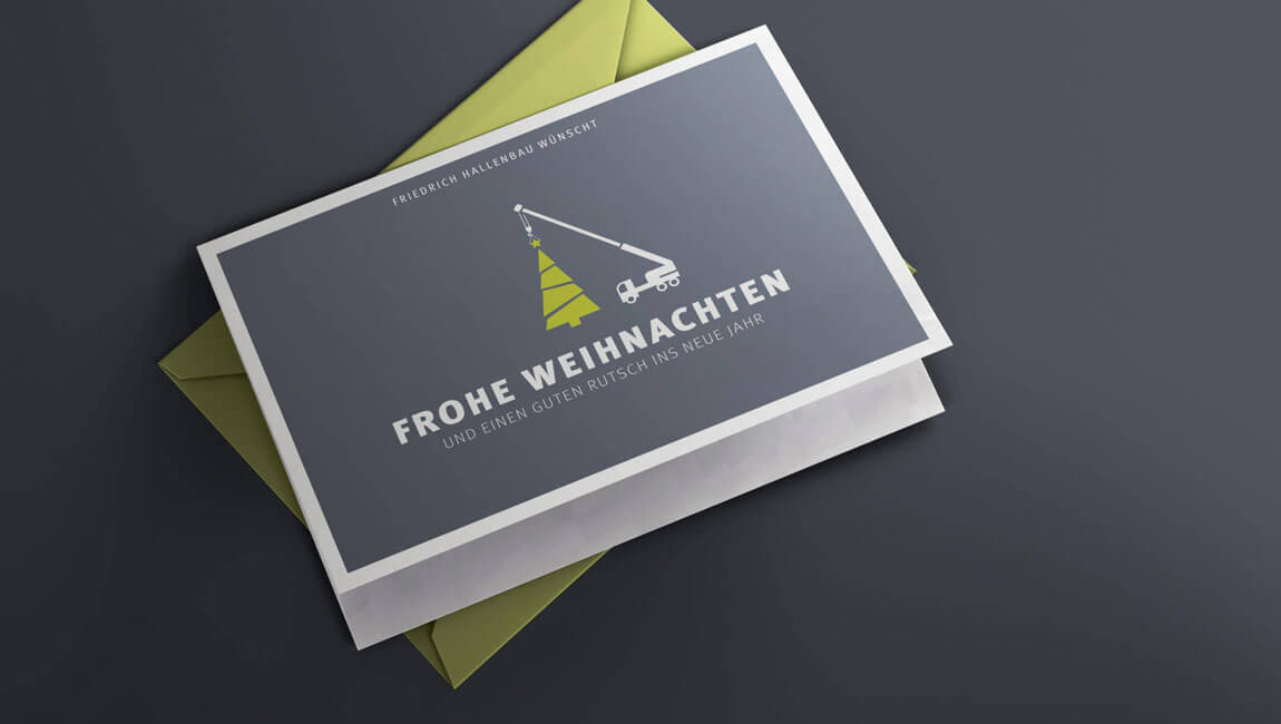Grußkarte für Friedrich Hallenbau
