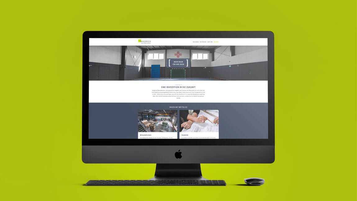 Friedrich Hallenbau-Website
