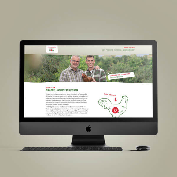 Mustergeflügelhof-Website