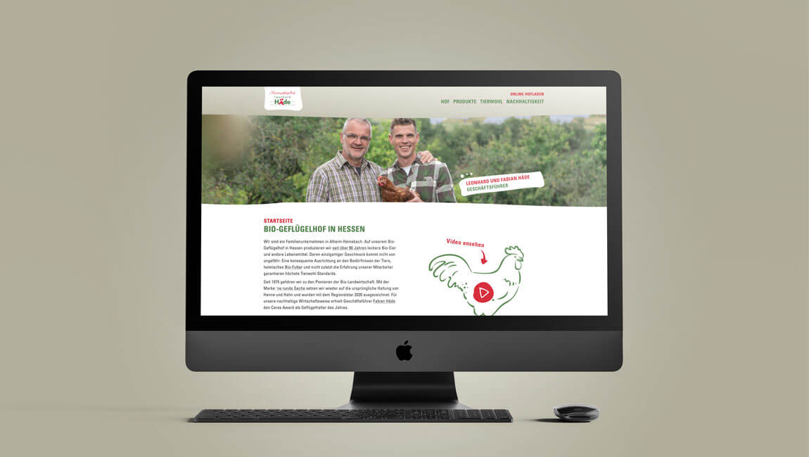 Mustergeflügelhof-Website