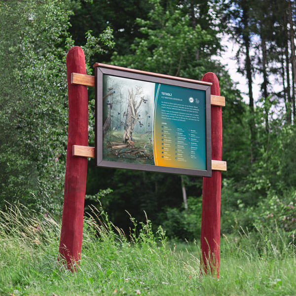 Beschilderung für Waldlehrpfad