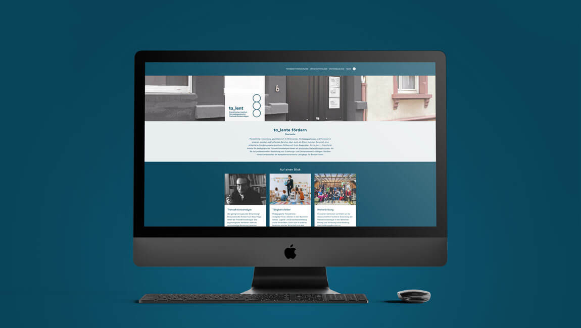 Website des ta_lent-Instituts