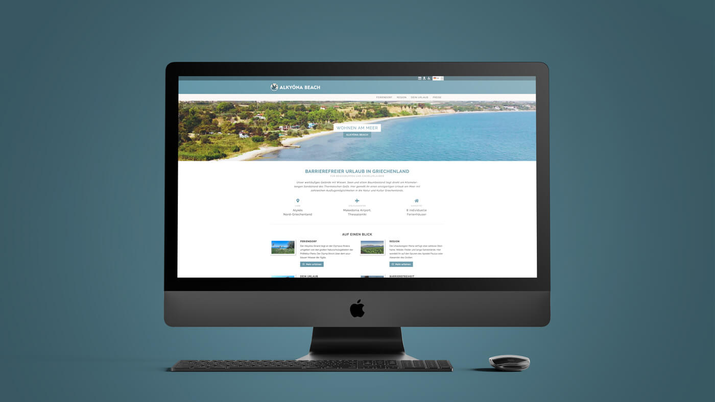 Website des Alkyóna Beach