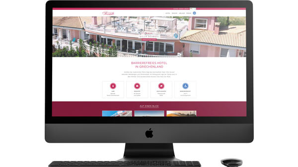 Website der Villa Sevasti